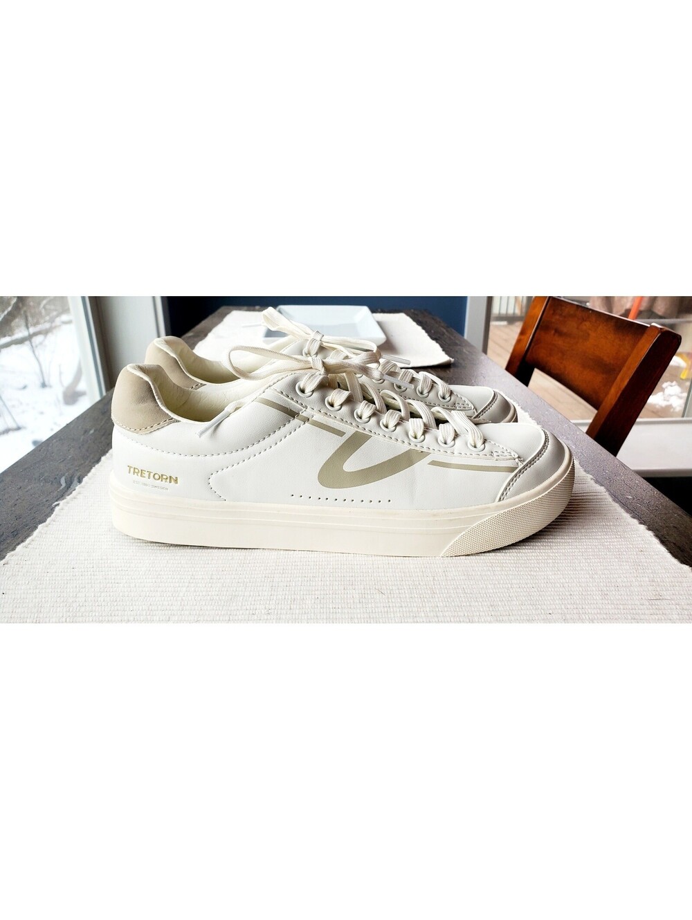 Tretorn Serve Womens White Tan Low Top Sneakers 1827276 Size 7 M